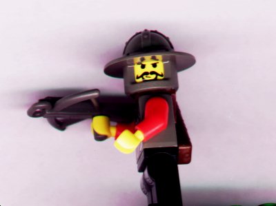 Lego Knight Wearing a Kettle Helmet